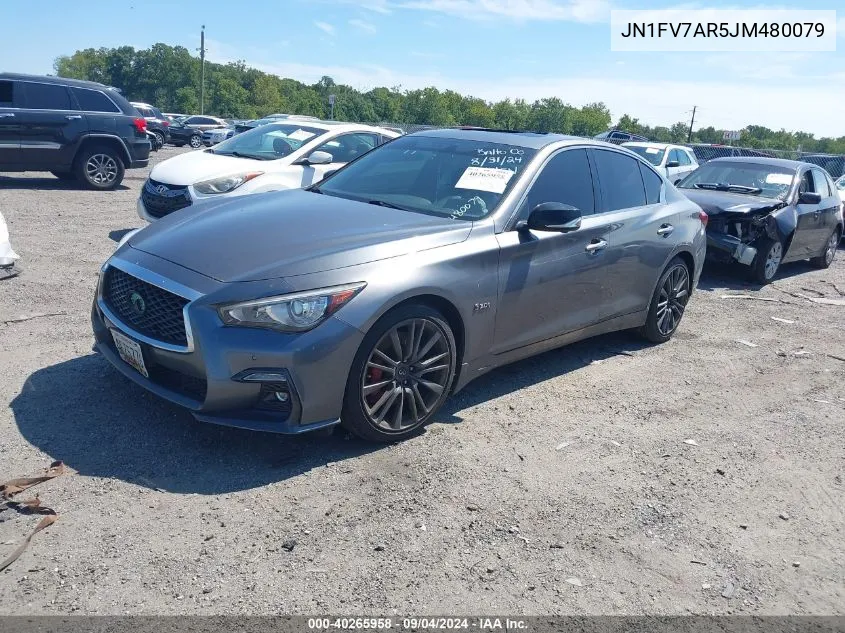 2018 Infiniti Q50 3.0T Red Sport 400 VIN: JN1FV7AR5JM480079 Lot: 40265958