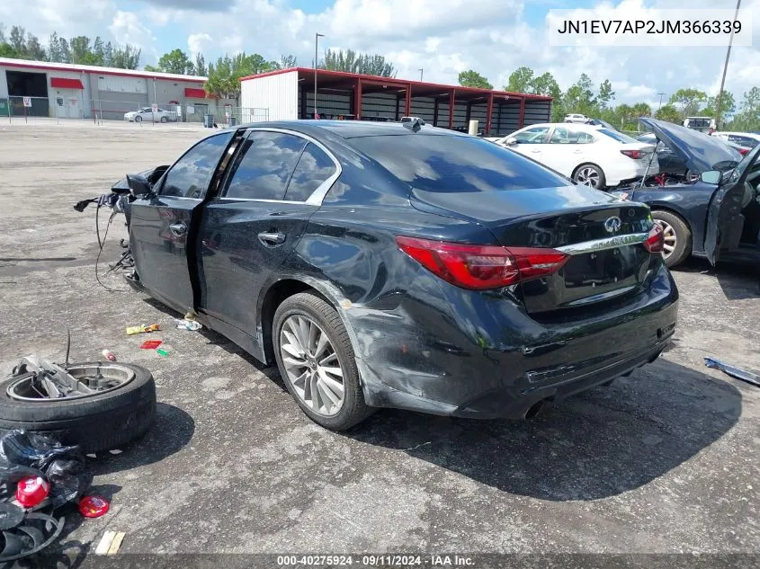 2018 Infiniti Q50 3.0T Luxe VIN: JN1EV7AP2JM366339 Lot: 40275924