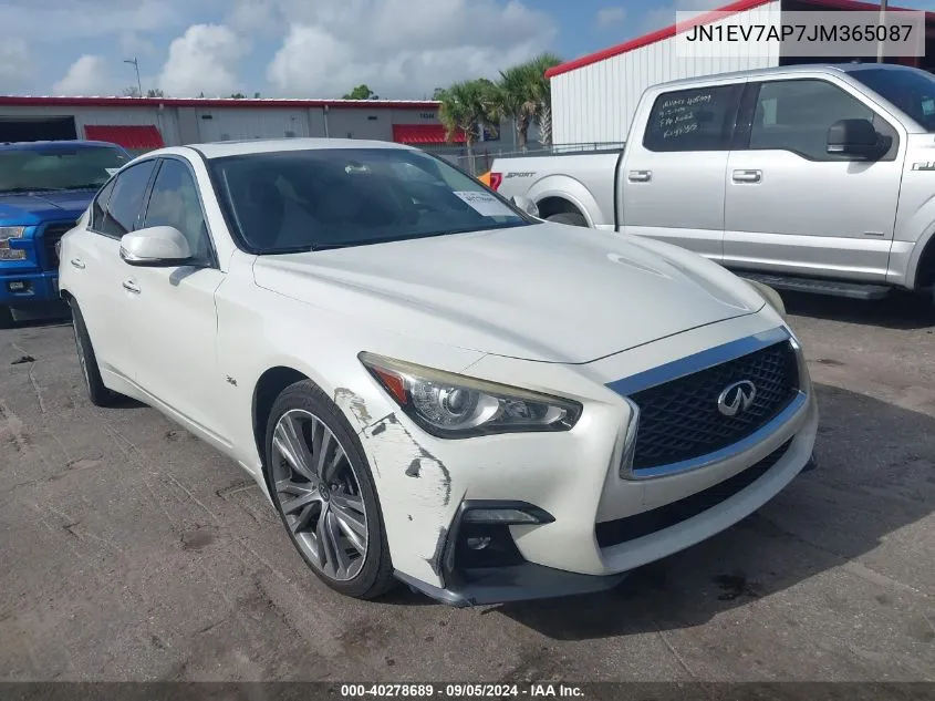 2018 Infiniti Q50 Luxe/Sport VIN: JN1EV7AP7JM365087 Lot: 40278689