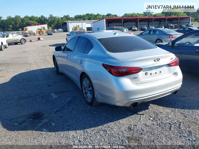 2018 Infiniti Q50 3.0T Luxe VIN: JN1EV7AR4JM444444 Lot: 40280250