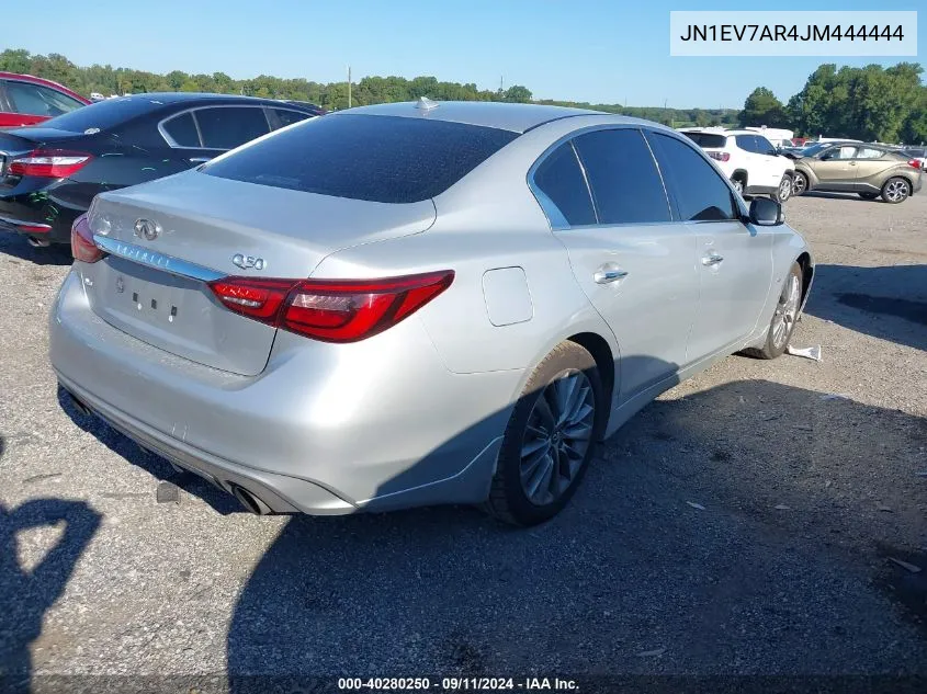 2018 Infiniti Q50 3.0T Luxe VIN: JN1EV7AR4JM444444 Lot: 40280250