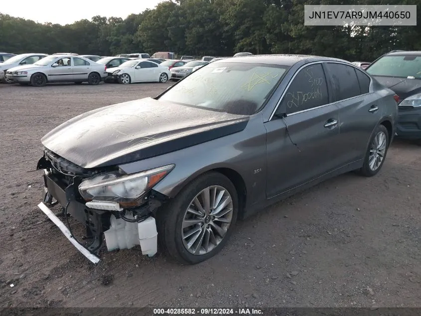 2018 Infiniti Q50 3.0T Luxe VIN: JN1EV7AR9JM440650 Lot: 40285582