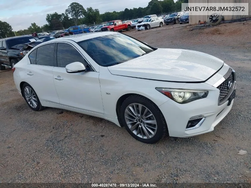 JN1EV7AR8JM432572 2018 Infiniti Q50 Luxe/Sport