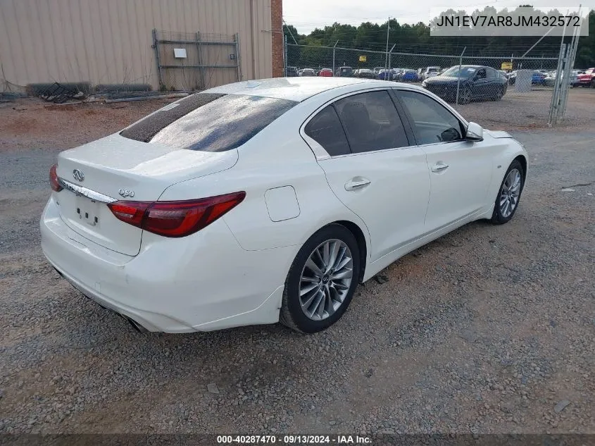 JN1EV7AR8JM432572 2018 Infiniti Q50 Luxe/Sport