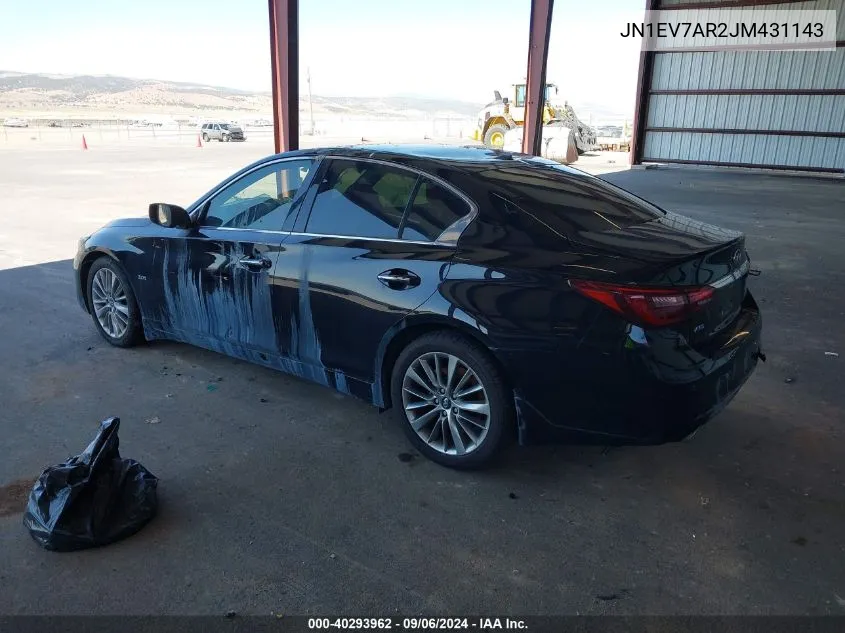 JN1EV7AR2JM431143 2018 Infiniti Q50 3.0T Luxe