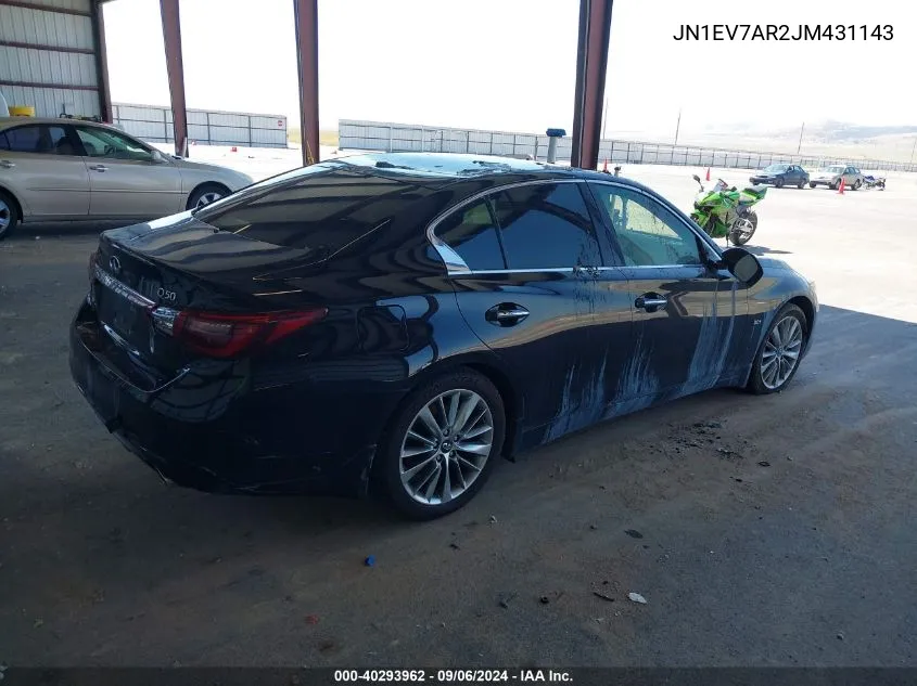 JN1EV7AR2JM431143 2018 Infiniti Q50 3.0T Luxe