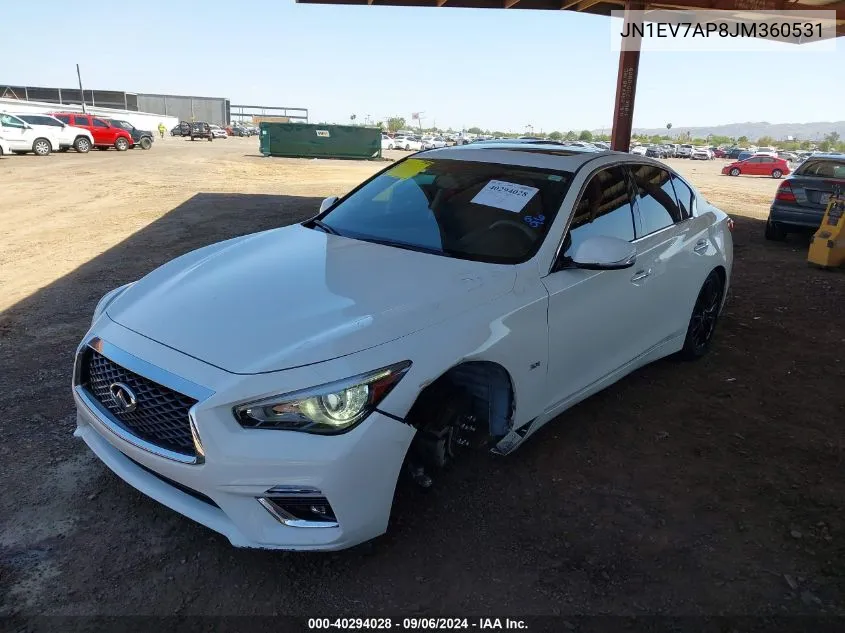 JN1EV7AP8JM360531 2018 Infiniti Q50 3.0T Luxe