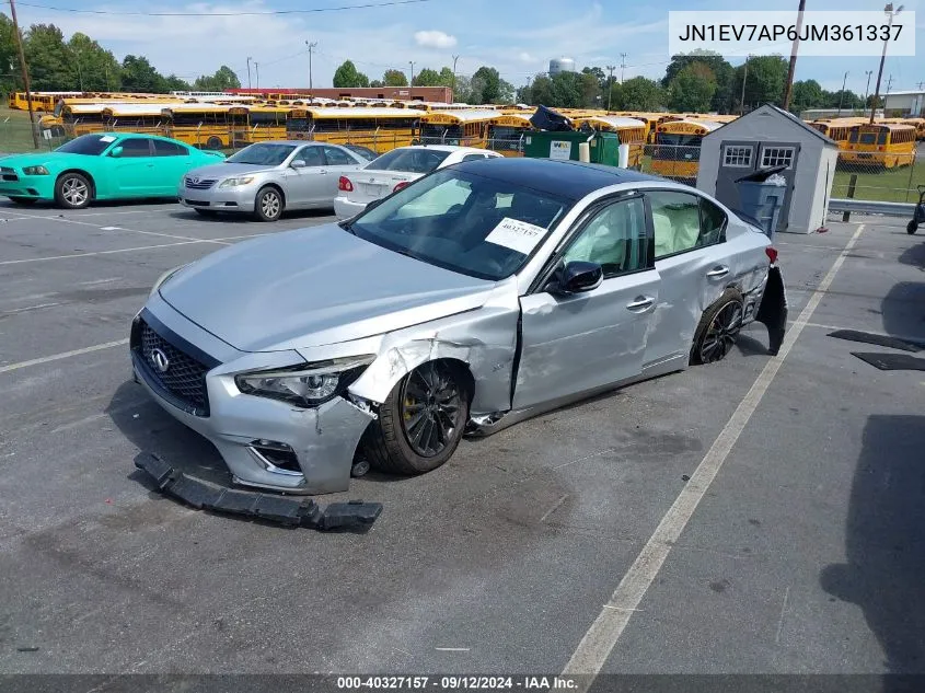 2018 Infiniti Q50 3.0T Luxe VIN: JN1EV7AP6JM361337 Lot: 40327157