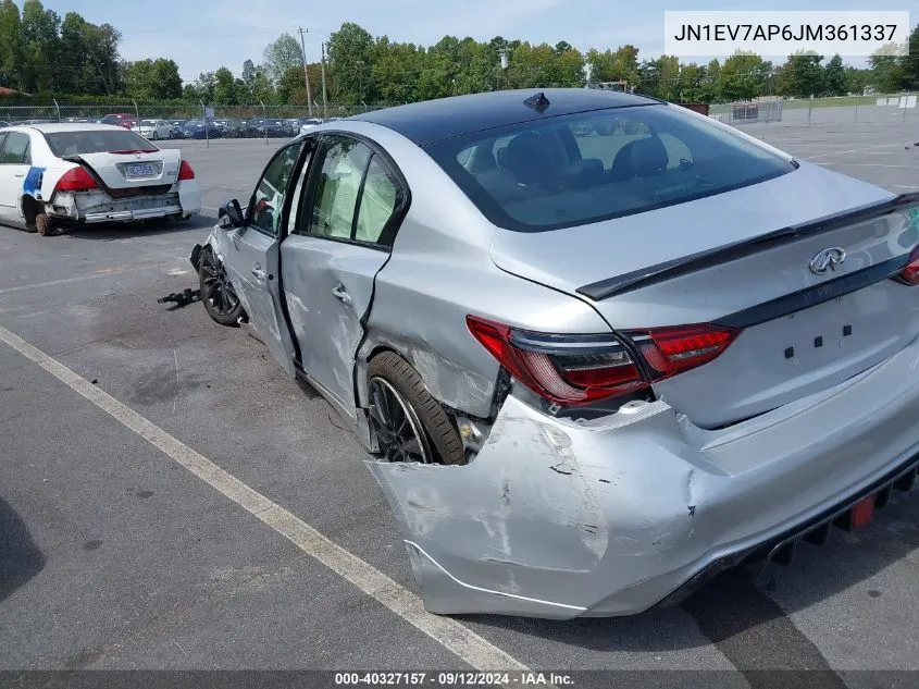 2018 Infiniti Q50 3.0T Luxe VIN: JN1EV7AP6JM361337 Lot: 40327157