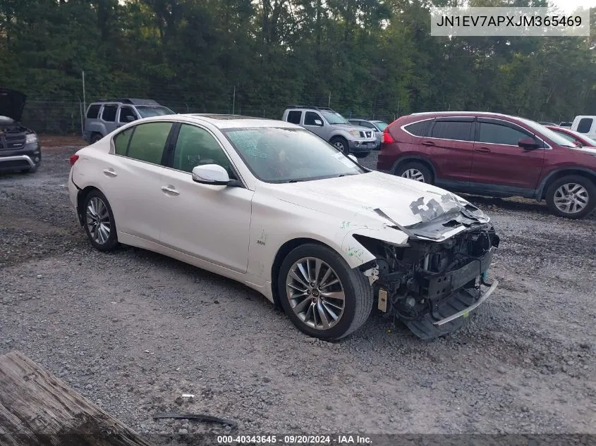 2018 Infiniti Q50 3.0T Luxe VIN: JN1EV7APXJM365469 Lot: 40343645