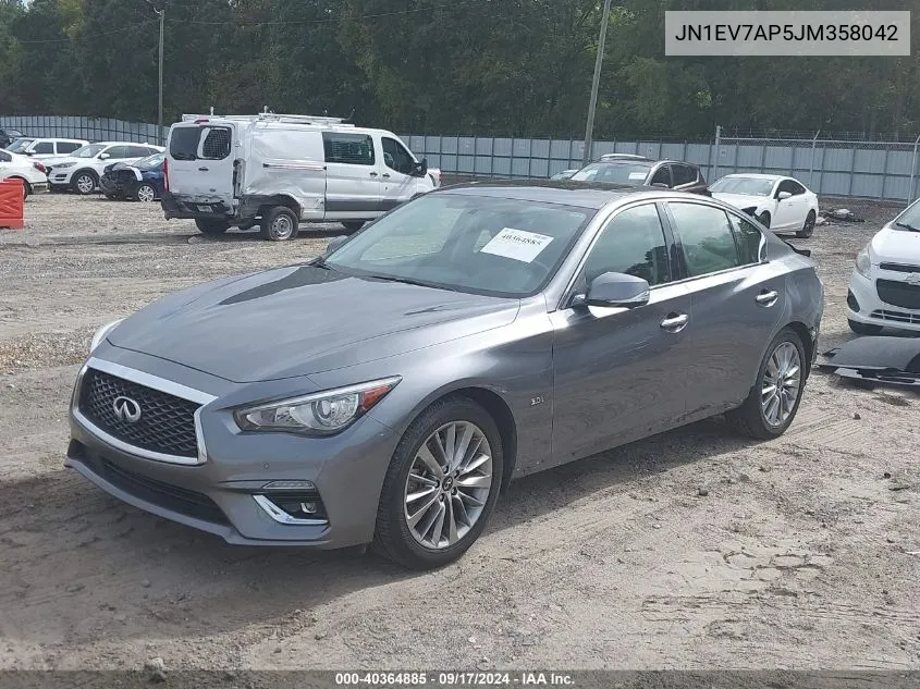 JN1EV7AP5JM358042 2018 Infiniti Q50 3.0T Luxe