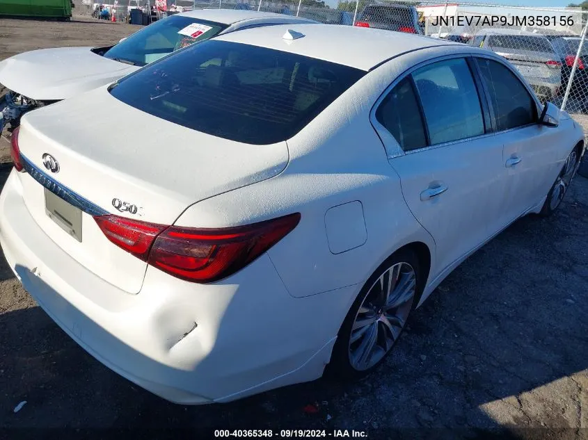 2018 Infiniti Q50 3.0T Sport VIN: JN1EV7AP9JM358156 Lot: 40365348