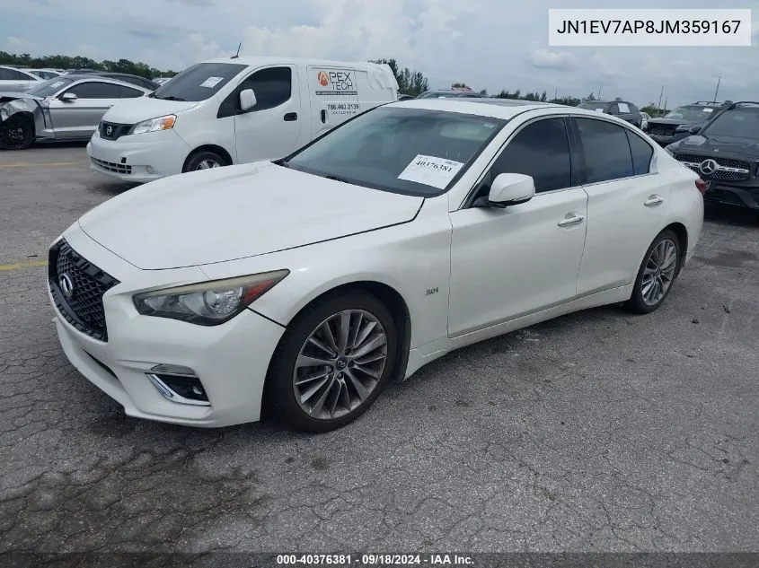 JN1EV7AP8JM359167 2018 Infiniti Q50 Luxe/Sport