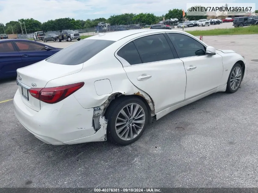 2018 Infiniti Q50 Luxe/Sport VIN: JN1EV7AP8JM359167 Lot: 40376381