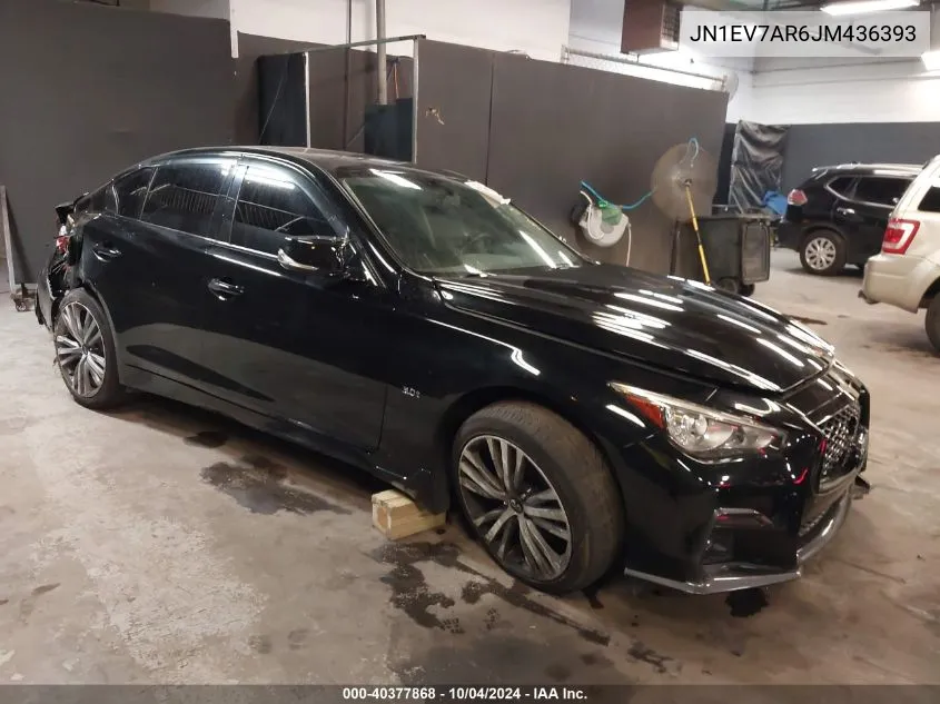 2018 Infiniti Q50 3.0T Sport VIN: JN1EV7AR6JM436393 Lot: 40377868