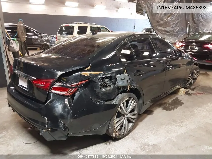 2018 Infiniti Q50 3.0T Sport VIN: JN1EV7AR6JM436393 Lot: 40377868