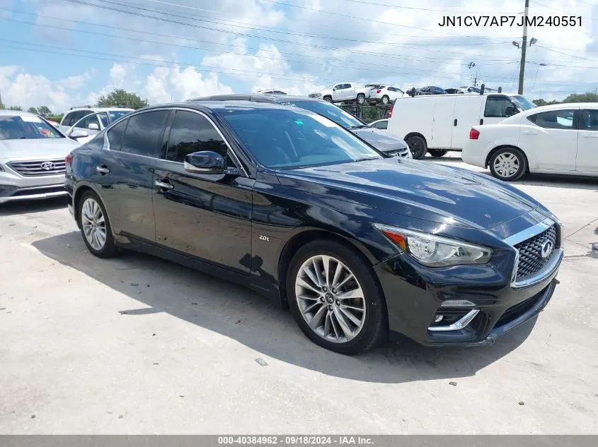 JN1CV7AP7JM240551 2018 Infiniti Q50 2.0T Luxe