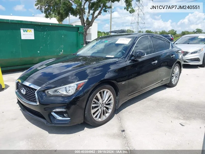 JN1CV7AP7JM240551 2018 Infiniti Q50 2.0T Luxe