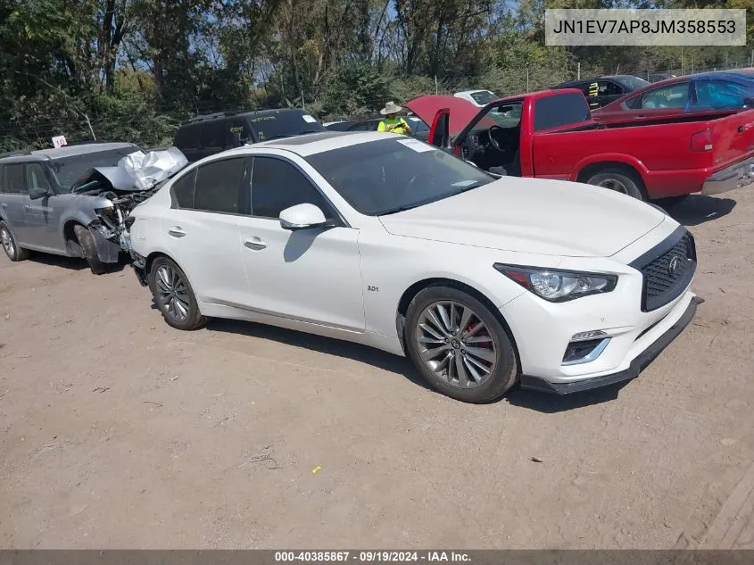 2018 Infiniti Q50 3.0T Luxe VIN: JN1EV7AP8JM358553 Lot: 40385867