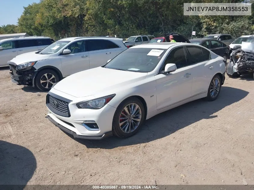 JN1EV7AP8JM358553 2018 Infiniti Q50 3.0T Luxe