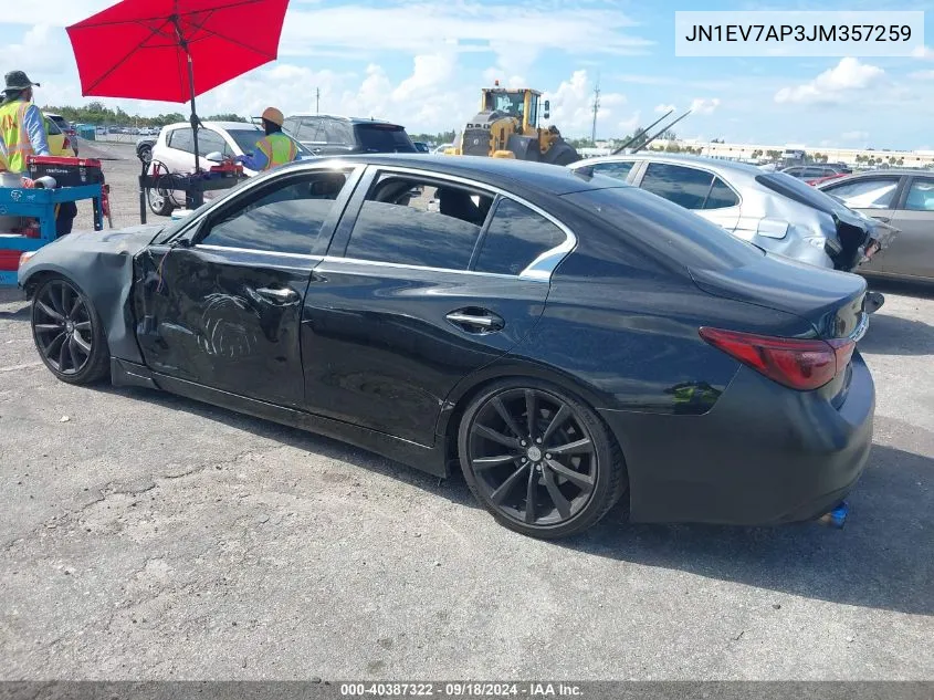 JN1EV7AP3JM357259 2018 Infiniti Q50 3.0T Sport