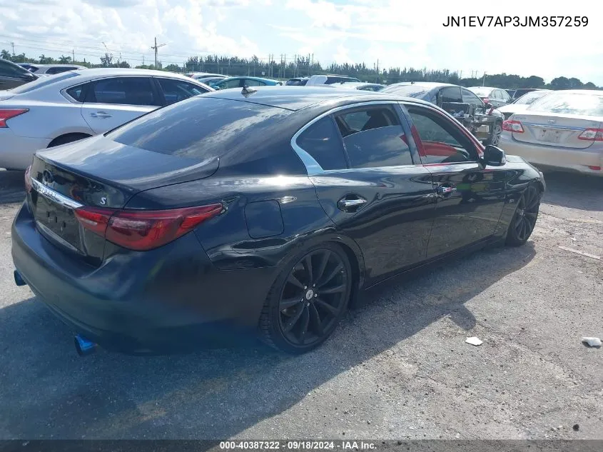 JN1EV7AP3JM357259 2018 Infiniti Q50 3.0T Sport