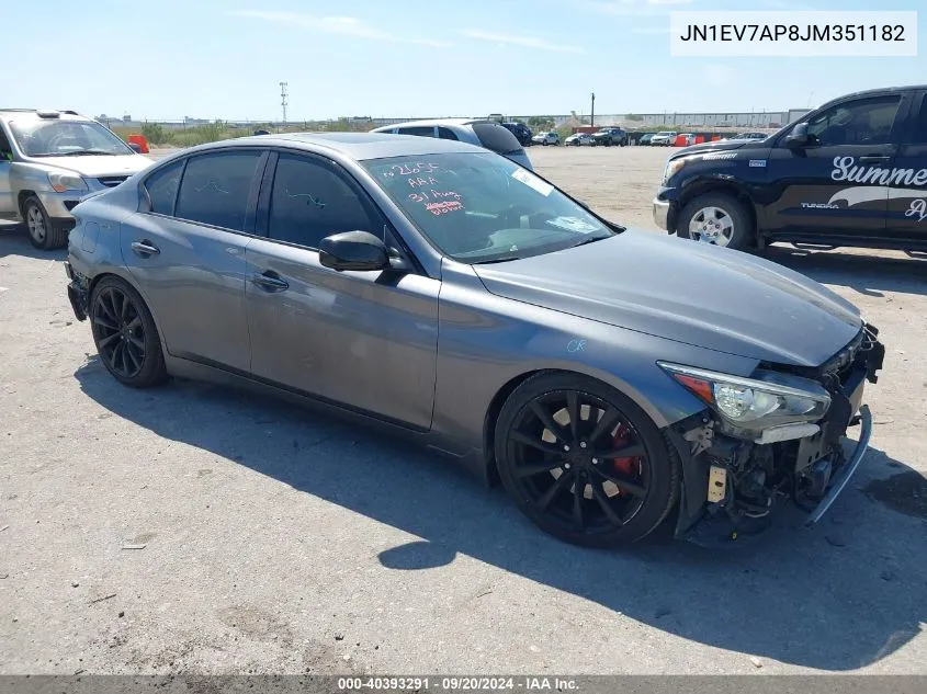 2018 Infiniti Q50 3.0T Sport VIN: JN1EV7AP8JM351182 Lot: 40393291