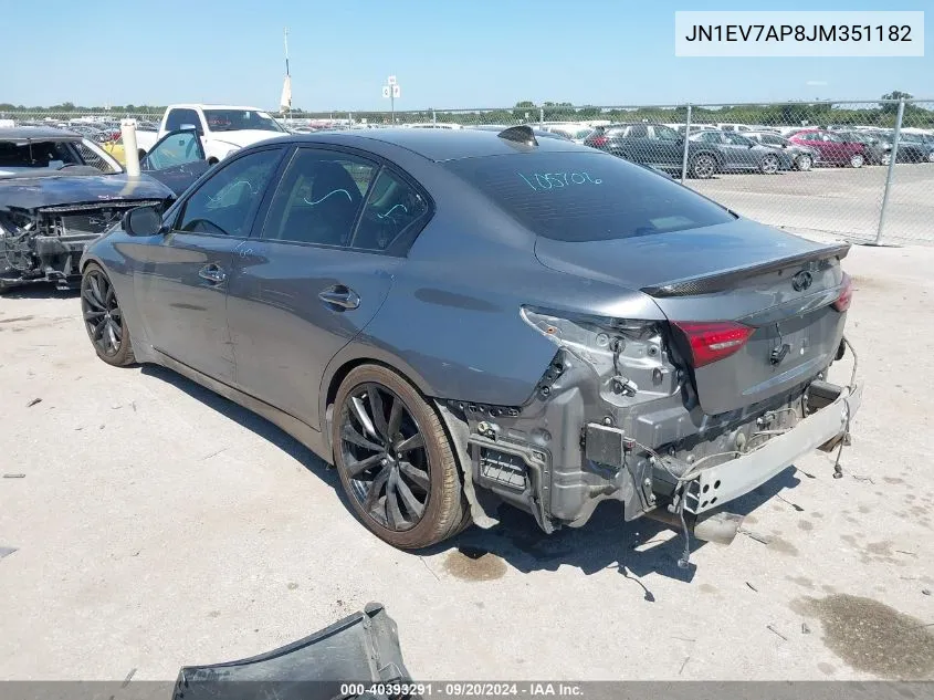 2018 Infiniti Q50 3.0T Sport VIN: JN1EV7AP8JM351182 Lot: 40393291