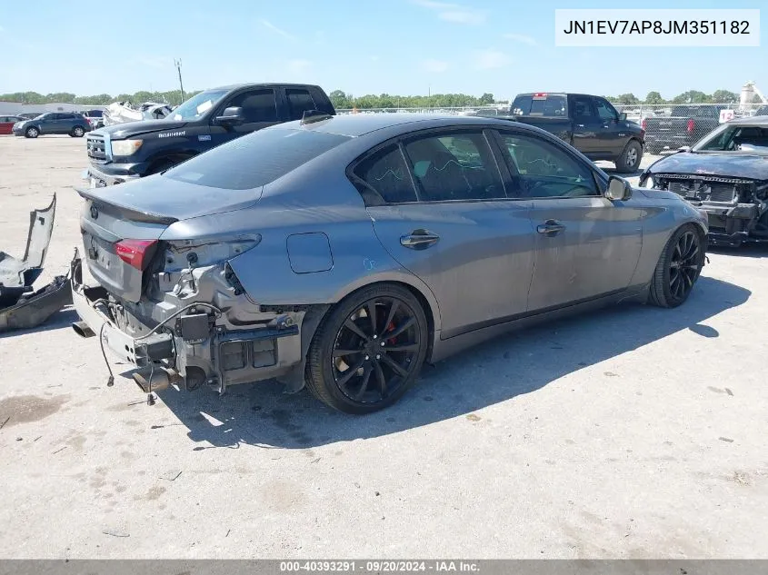 2018 Infiniti Q50 3.0T Sport VIN: JN1EV7AP8JM351182 Lot: 40393291