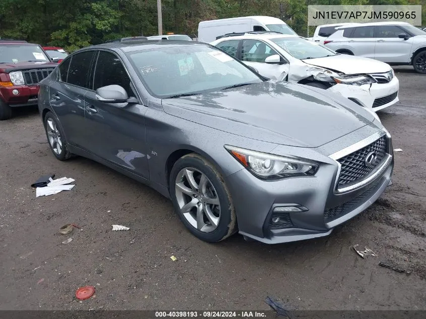 2018 Infiniti Q50 3.0T Sport VIN: JN1EV7AP7JM590965 Lot: 40398193