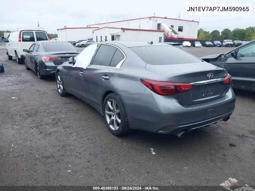 2018 Infiniti Q50 3.0T Sport VIN: JN1EV7AP7JM590965 Lot: 40398193