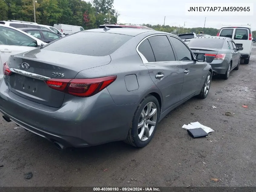 2018 Infiniti Q50 3.0T Sport VIN: JN1EV7AP7JM590965 Lot: 40398193