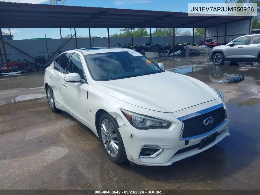 JN1EV7AP3JM350926 2018 Infiniti Q50 3.0T Luxe