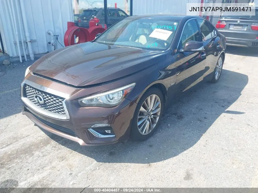 2018 Infiniti Q50 3.0T Luxe VIN: JN1EV7AP9JM591471 Lot: 40404457