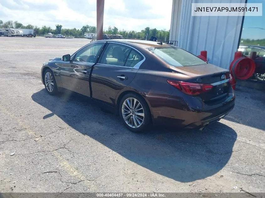 2018 Infiniti Q50 3.0T Luxe VIN: JN1EV7AP9JM591471 Lot: 40404457