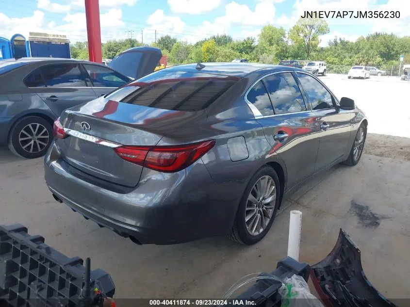 JN1EV7AP7JM356230 2018 Infiniti Q50 3.0T Luxe