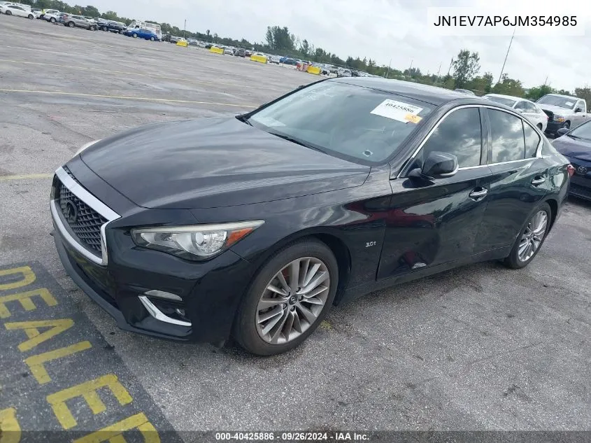 JN1EV7AP6JM354985 2018 Infiniti Q50 Luxe/Sport