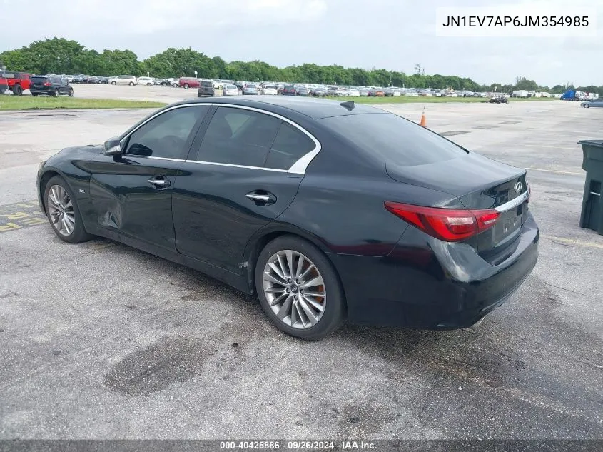 JN1EV7AP6JM354985 2018 Infiniti Q50 Luxe/Sport