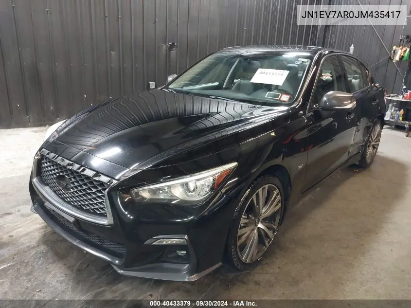 2018 Infiniti Q50 3.0T Sport VIN: JN1EV7AR0JM435417 Lot: 40433379