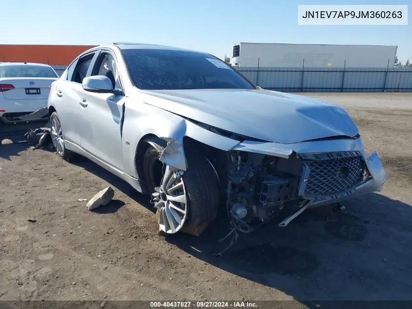 2018 Infiniti Q50 3.0T Luxe VIN: JN1EV7AP9JM360263 Lot: 40437827