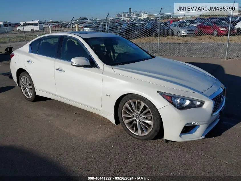 2018 Infiniti Q50 Luxe/Sport VIN: JN1EV7AR0JM435790 Lot: 40441227