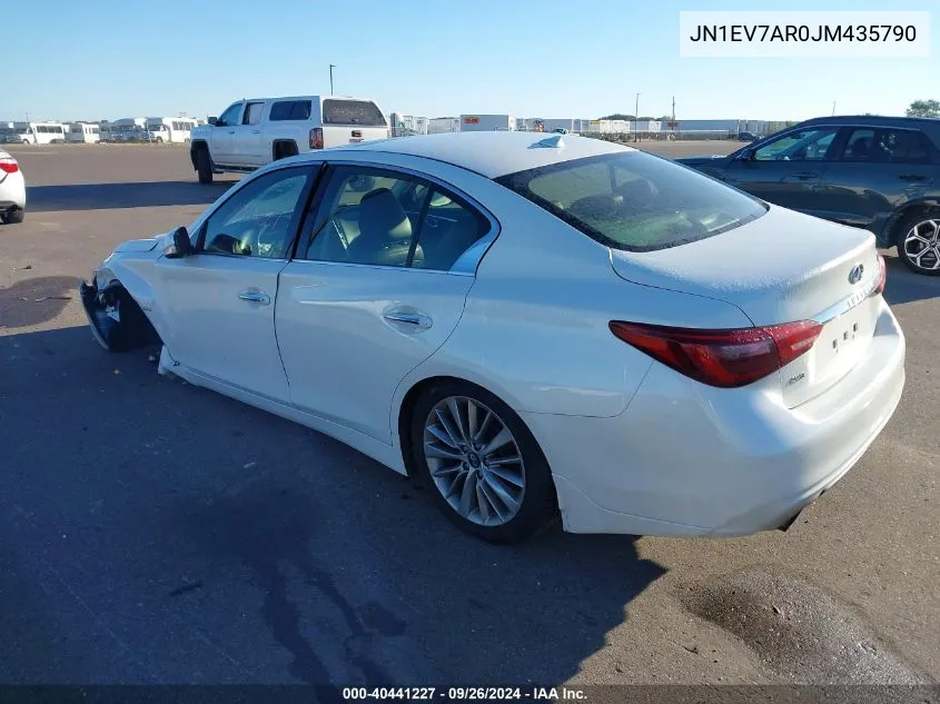 2018 Infiniti Q50 Luxe/Sport VIN: JN1EV7AR0JM435790 Lot: 40441227