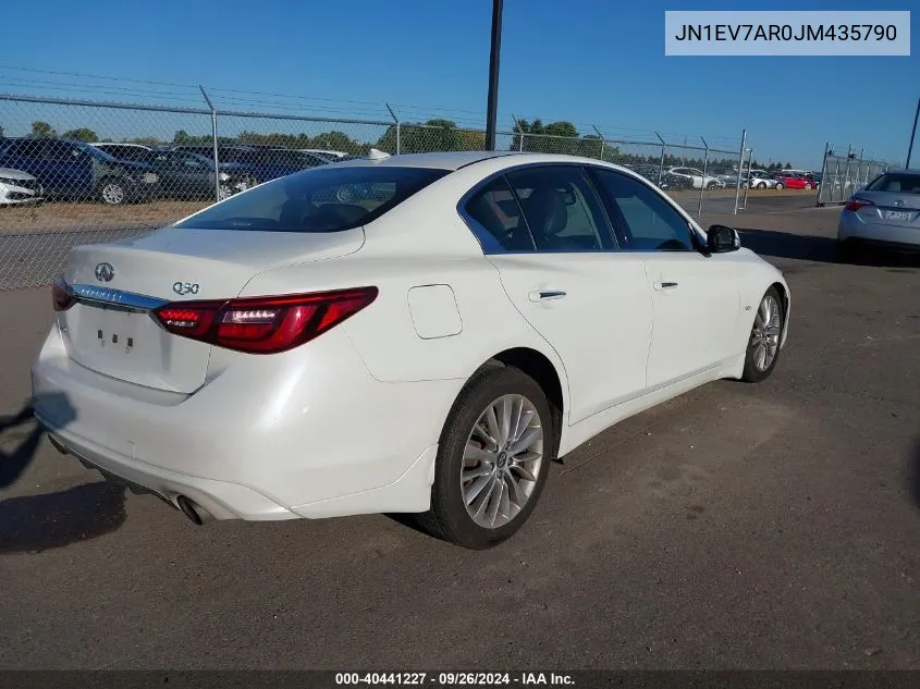 JN1EV7AR0JM435790 2018 Infiniti Q50 Luxe/Sport