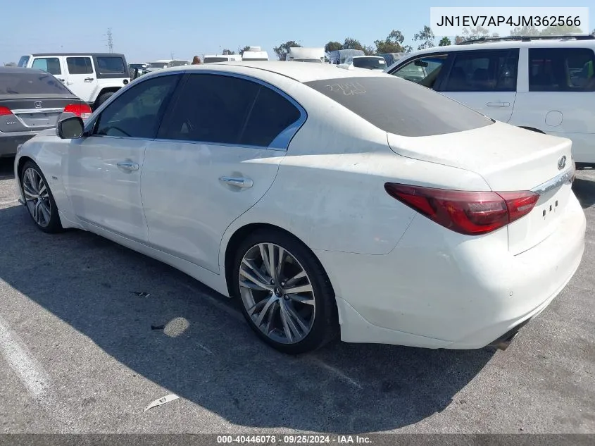 2018 Infiniti Q50 3.0T Sport VIN: JN1EV7AP4JM362566 Lot: 40446078