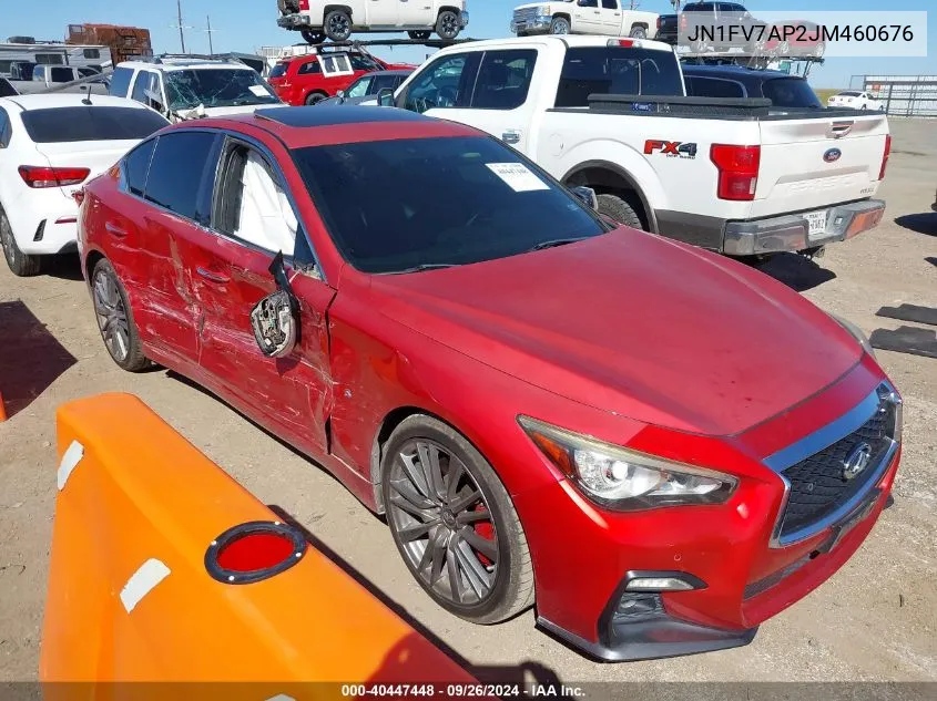 2018 Infiniti Q50 Red Sport 400 VIN: JN1FV7AP2JM460676 Lot: 40447448