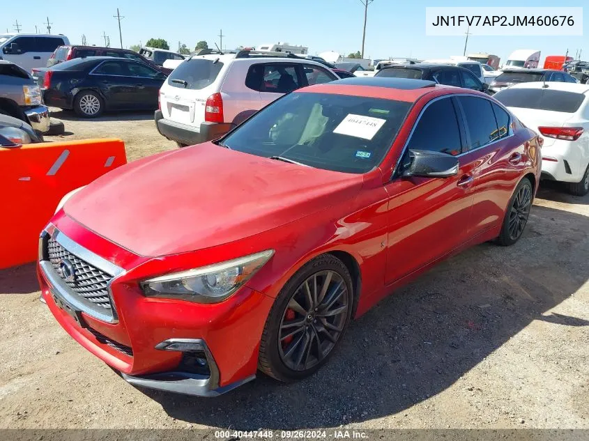 2018 Infiniti Q50 Red Sport 400 VIN: JN1FV7AP2JM460676 Lot: 40447448