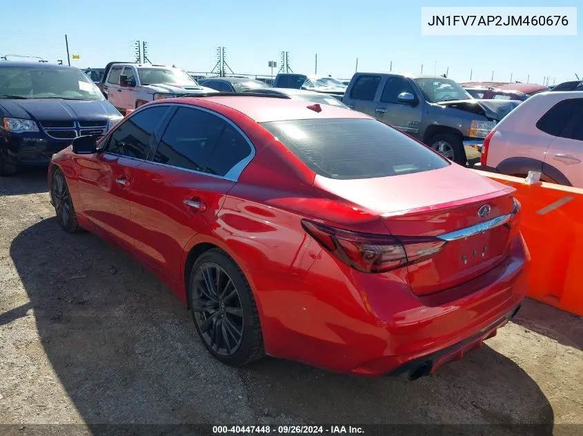 2018 Infiniti Q50 Red Sport 400 VIN: JN1FV7AP2JM460676 Lot: 40447448