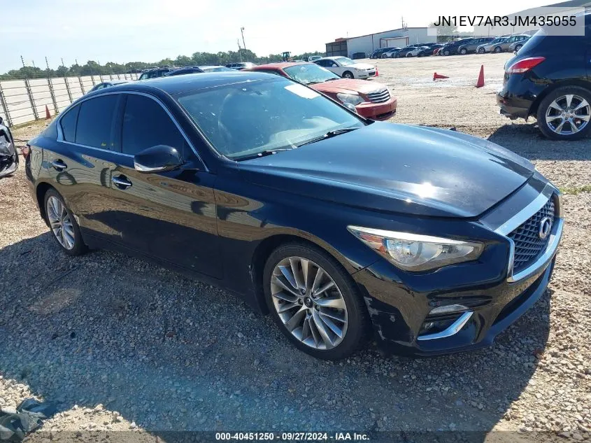 2018 Infiniti Q50 3.0T Luxe VIN: JN1EV7AR3JM435055 Lot: 40451250