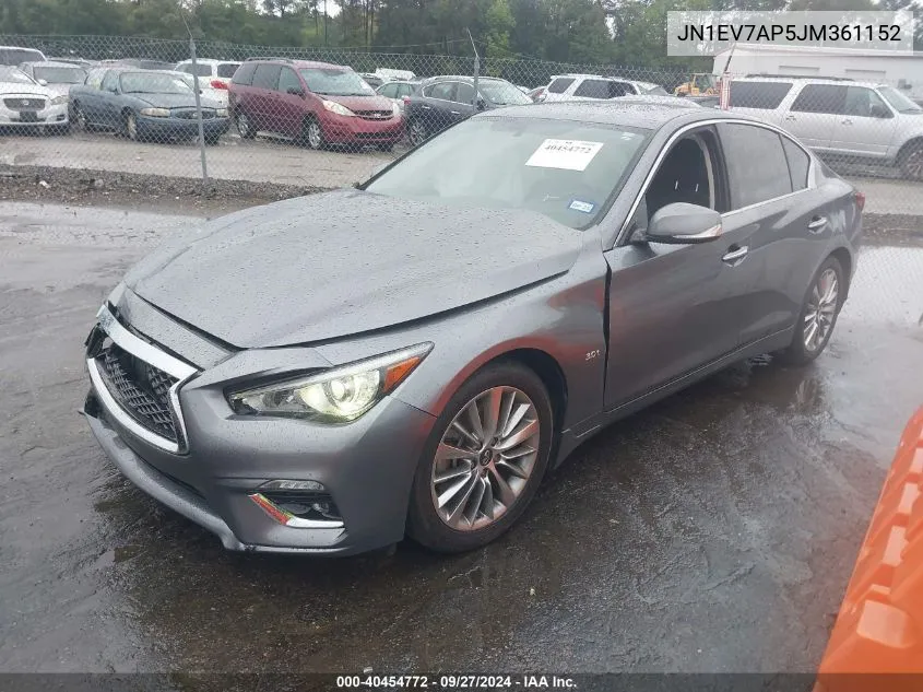 2018 Infiniti Q50 3.0T Luxe VIN: JN1EV7AP5JM361152 Lot: 40454772