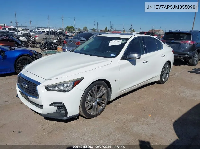 2018 Infiniti Q50 3.0T Sport VIN: JN1EV7AP5JM355898 Lot: 40455903